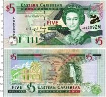 Продать Банкноты Карибы 5 долларов 2000 