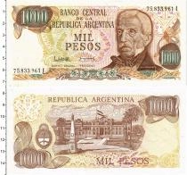 Продать Банкноты Аргентина 1000 песо 1982 