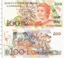 Продать Банкноты Бразилия 100 крузейро 1990 