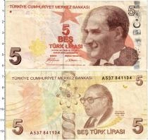 Продать Банкноты Турция 5 лир 2009 