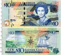 Продать Банкноты Карибы 10 долларов 2008 