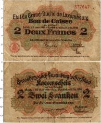 Продать Банкноты Люксембург 2 франка 1918 