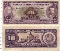 Продать Банкноты Венесуэла 10 боливар 1961 