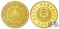 Продать Монеты Эстония 100 крон 2004 Золото