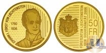 Продать Монеты Лихтенштейн 50 франков 2006 Золото