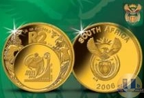 Продать Монеты ЮАР 2 ранда 2006 Золото