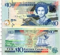 Продать Банкноты Карибы 10 долларов 2012 
