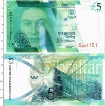 Продать Банкноты Гибралтар 5 фунтов 2000 