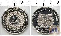 Продать Монеты Бенин 1000 франков 2002 Серебро