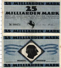 Продать Банкноты Вестфалия 25000000000 марок 1923 