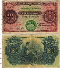 Продать Банкноты Мозамбик 10 сентаво 1914 