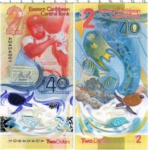 Продать Банкноты Карибы 2 доллара 2023 