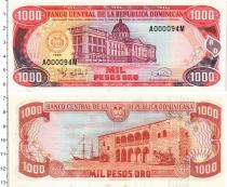 Продать Банкноты Доминиканская республика 1000 песо 1996 