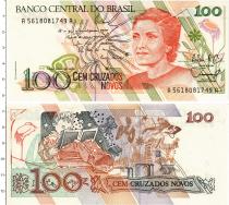 Продать Банкноты Бразилия 100 крузадо 1989 