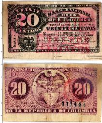 Продать Банкноты Колумбия 20 сентаво 1900 