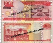 Продать Банкноты Доминиканская республика 1000 песо 2003 