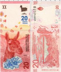 Продать Банкноты Аргентина 20 песо 2019 