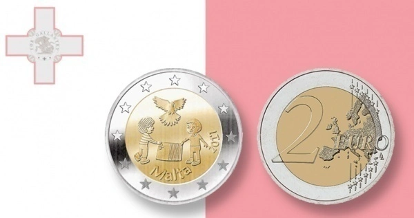 Фото 2 евро Мальты в чест