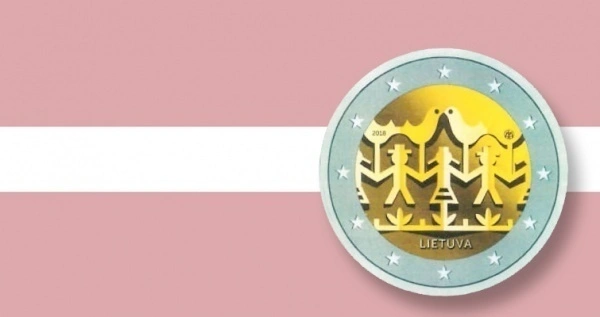 Фото Евро монета с национ