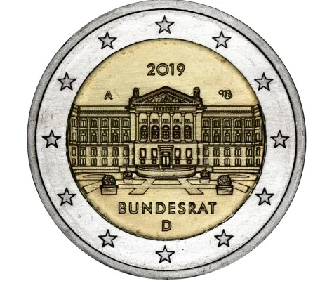 Фото 2 евро в честь Бунде