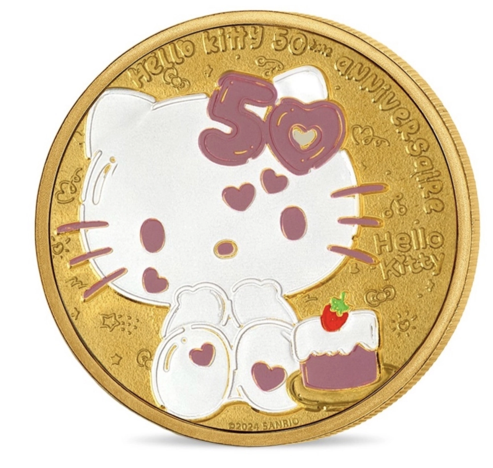 Изображение 50-летие Hello Kitty на памятных монетах Фото 50-летие Hello Kitty