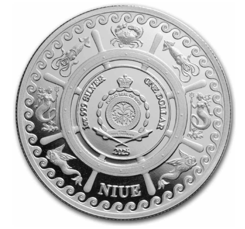 Изображение Русалка на 1 долларе Фото Русалка на 1 долларе