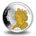 Читать новость нумизматики - «Двойной портрет королевы» - серебряная монета с бриллиантами от Pobjoy