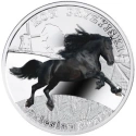 Читать новость нумизматики - На новой серебряной монете Ниуэ появилось цветное изображение фризской лошади