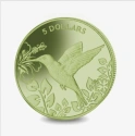 Читать новость нумизматики - «Колибри» - зеленая титановая монета от Pobjoy