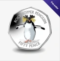 Читать новость нумизматики - Pobjoy выпустил цветные монеты «Пингвин Рокхоппера»