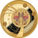Читать новость нумизматики - Зодиакальные близнецы изображены на позолоченной монете