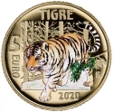 Читать новость нумизматики - 5 евро Италии: тигр светится в темноте 