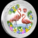 Читать новость нумизматики - Монета любви, семьи и верности – 2 цветных доллара Ниуэ с фламинго