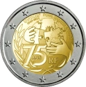 Читать новость нумизматики - 2 евро 2021 года Франции: 75 лет основания ЮНИСЕФ 