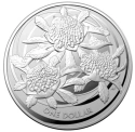 Читать новость нумизматики - Цветки телопеи прекрасной на 1 и 100 долларов