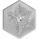 Читать новость нумизматики - Снежинка с прозрачным кристаллом на 20 долларах