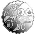 Читать новость нумизматики - 10 и 50 центов к 60-летию десятичной системы