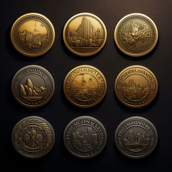 Золотые и серебряные монеты сданные в скупку. 