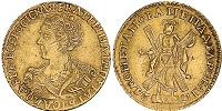 Монета 2 рубля золото 