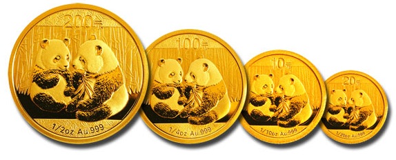 Золотая монета «Панда» 