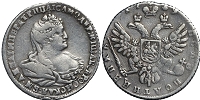 Полуполтинник Анны 1739-1740 годов