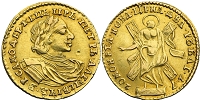 Золотые двухрублёвики 1718-1728 года