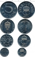 набор монет - швеция набор монет 1986 года - подробная информация фото 1