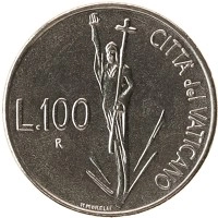 монета - ватикан 100 лир - подробная информация фото 1