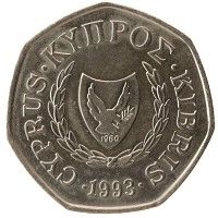 монета - кипр 50 центов - подробная информация фото 1