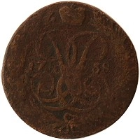 монета - 1741 – 1761 елизавета петровна 2 копейки - подробная информация фото 1