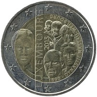 монета - люксембург 2 евро - подробная информация фото 1