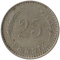 монета - финляндия 25 пенни - подробная информация фото 1