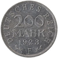 монета - веймарская республика 200 марок - подробная информация фото 1