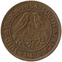 монета - юар 1/4 пенни - подробная информация фото 1